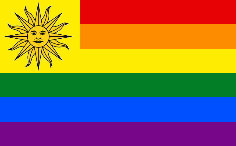 A Uruguayan pride flag.