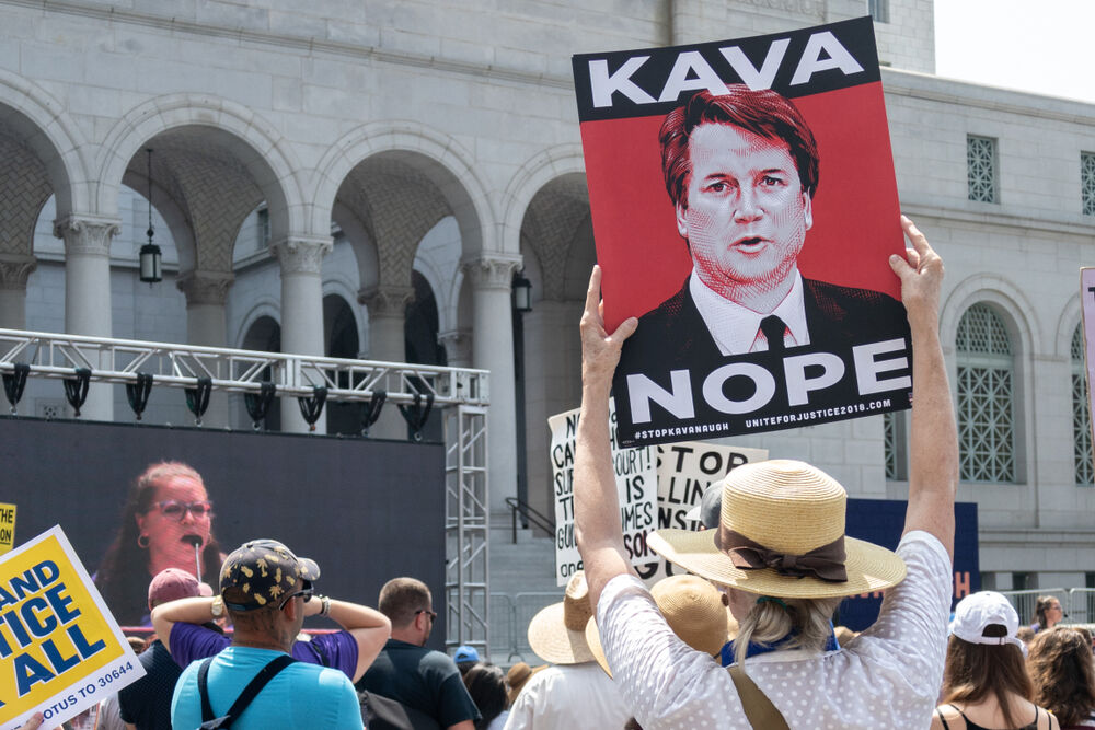 AUGUST 26, 2018: Protesters took to the streets to protest Donald Trump’s nomination of Brett Kavanaugh to the Supreme Court.