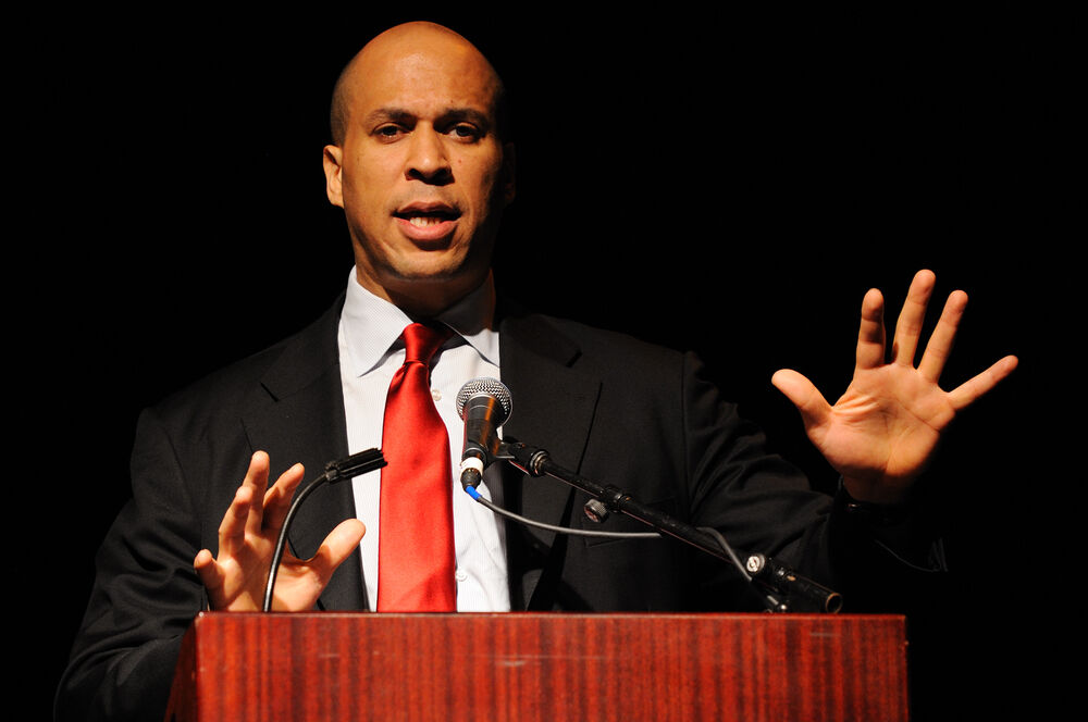 Then-Newark mayor Cory Booker spoke at the Russ Berrie Awards for Making A Difference Celebration on May 3, 2011 at Ramapo College. Booker now serves as a US Senator representing New Jersey.