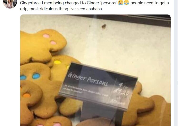 Ginger persons being sold at a store
