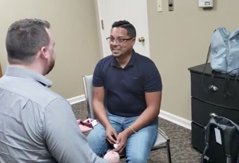 This deaf man got his hearing back. The first thing he heard was his partner proposing.