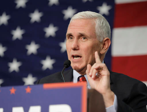 In this Sept. 30, 2016 file photo, Republican vice presidential candidate, Indiana Gov. Mike Pence speaks in Fort Wayne, Ind. Pence musters all of his Midwestern earnestness as he describes Donald Trump as “a man of faith.” He says the Republican nominee is “a man I’ve prayed with and gotten to know on a personal level.”