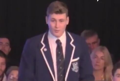 He came out to 1500 people at his Catholic school’s assembly. The reaction was priceless.