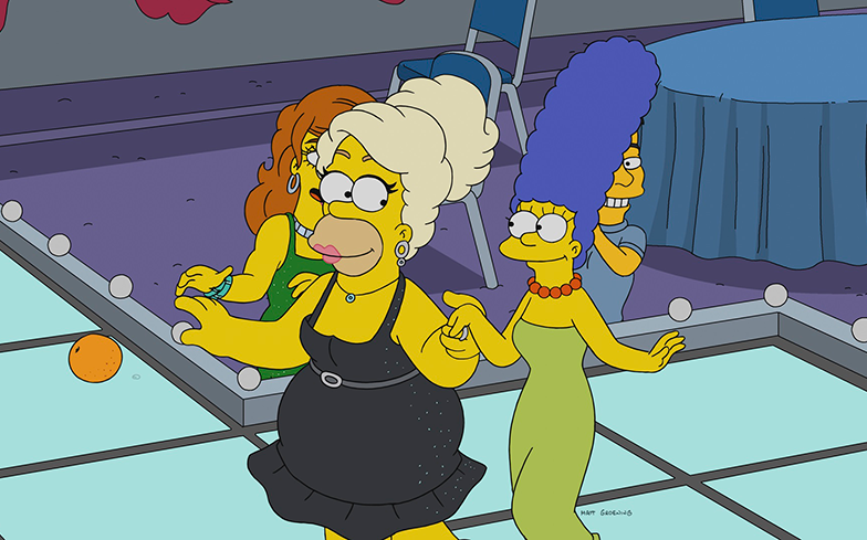 Image from The Simpsons' drag episode