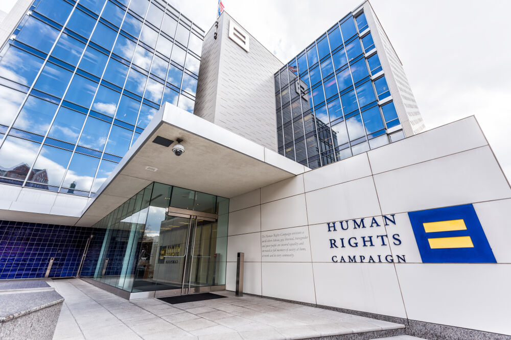 The Human Rights Campaign headquarters in Washington, DC.