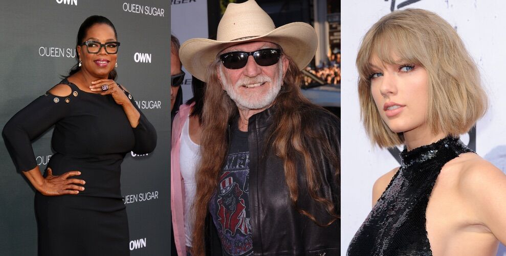 Oprah Winfrey, Willie Nelson, and Taylor Swift are helping Democrats get out the vote in the midterm election.