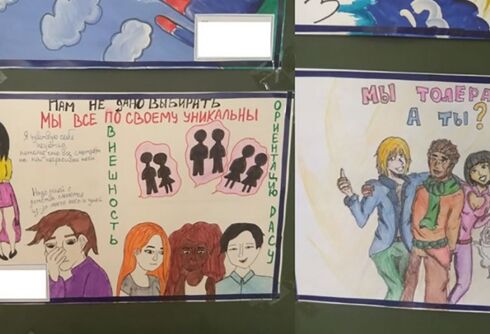 Russian police seize school children’s drawings as ‘homosexual propaganda’