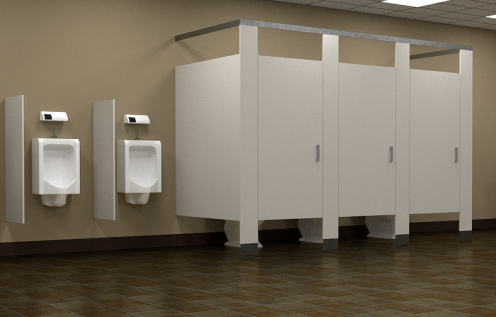 Bathroom stalls and urinals