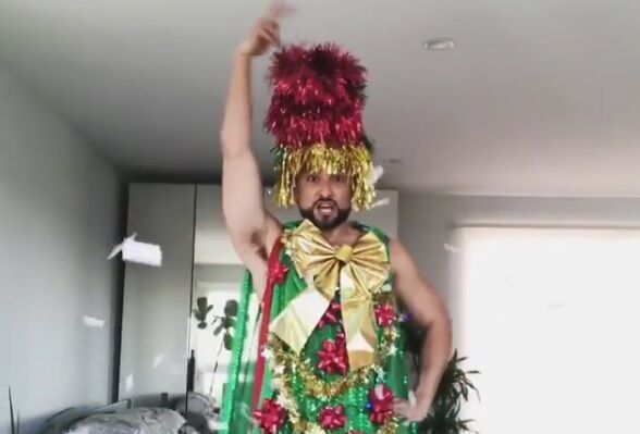 Watch a drag performer transform into a fabulous tree