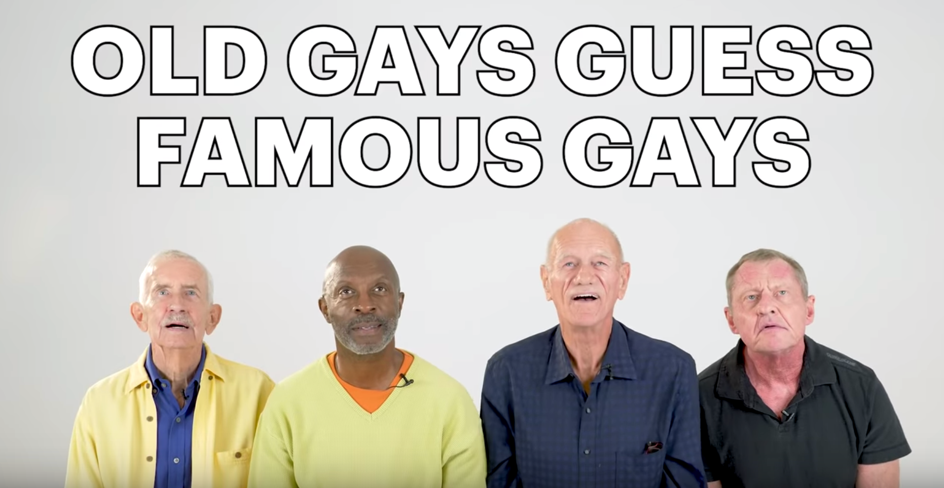 Try not to laugh watching these elderly gay men try to identify modern queer celebrities