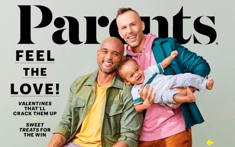 Shaun T Fitness and his husban on the cover of "Parents"