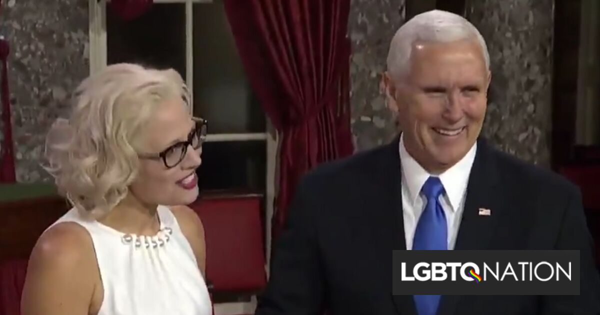 Mike Pence Had To Swear In America S First Bi Senator And She Didn T Use A Bible Lgbtq Nation