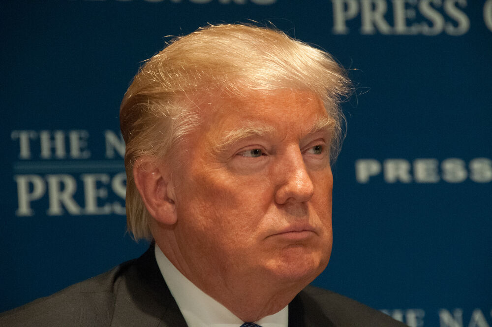 MAY 27, 2014 - Real estate mogul Donald Trump speaks to a luncheon at the National Press Club.