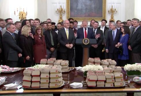 President Trump served Chick-fil-A to guests in the White House