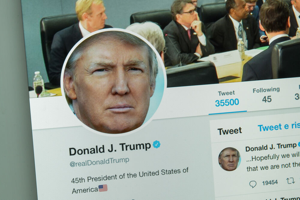 President Donald Trump's personal twitter account