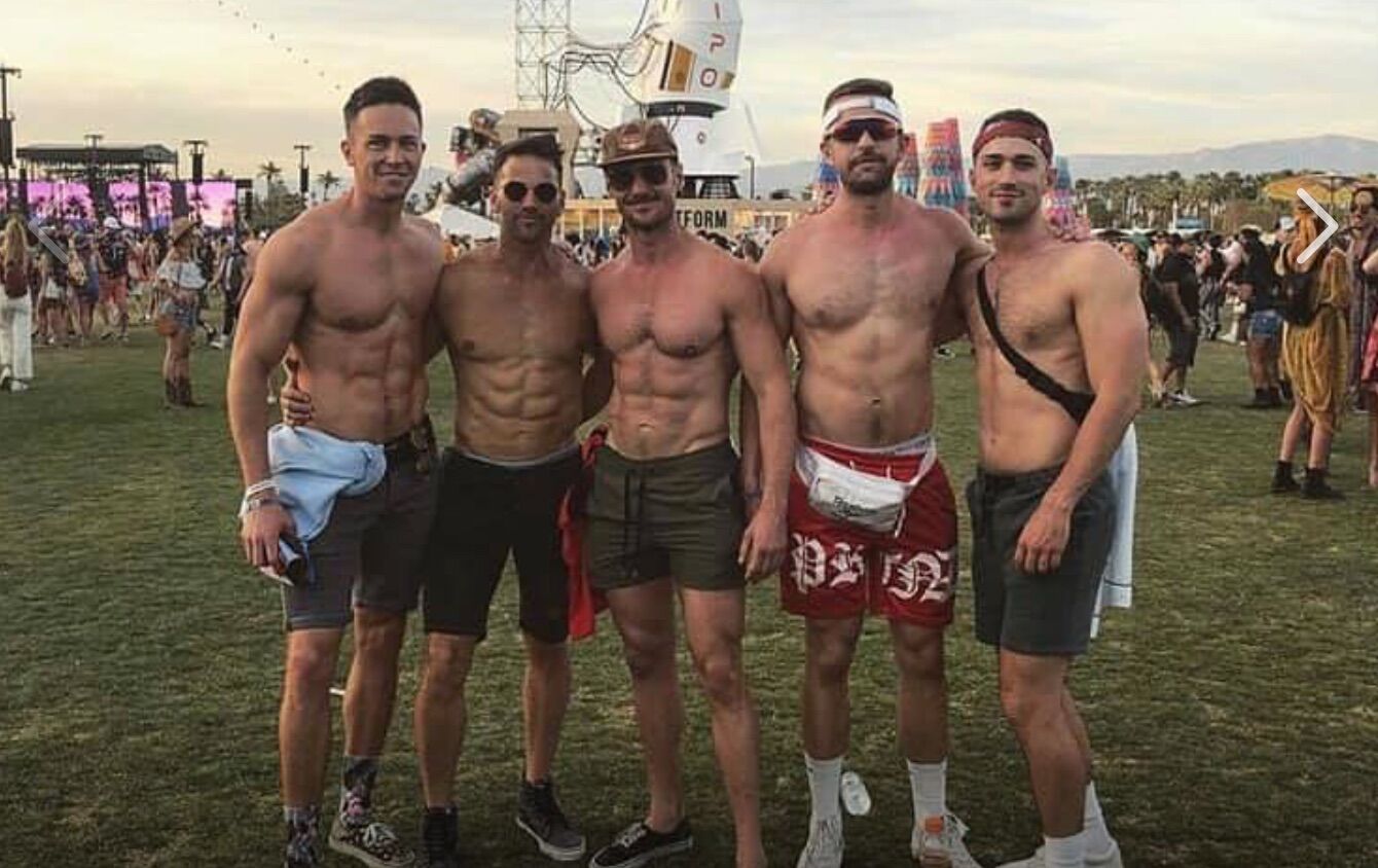 Former Republican Congressman Aaron Schock posed with gay men at Coachella and now the other men are apologizing.