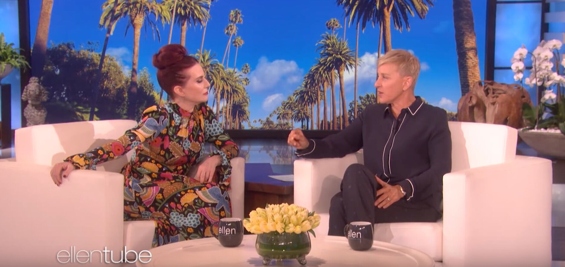 Megan Mullally and Ellen DeGeneres