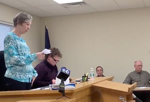 Watch this town clerk publicly apologize for denying a gay couple a marriage license