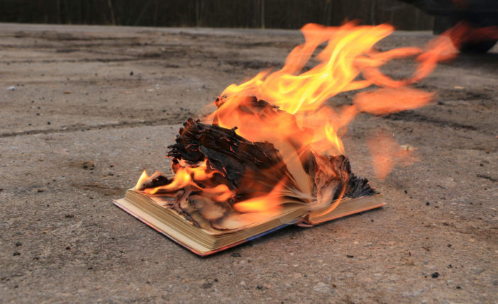 A book burning