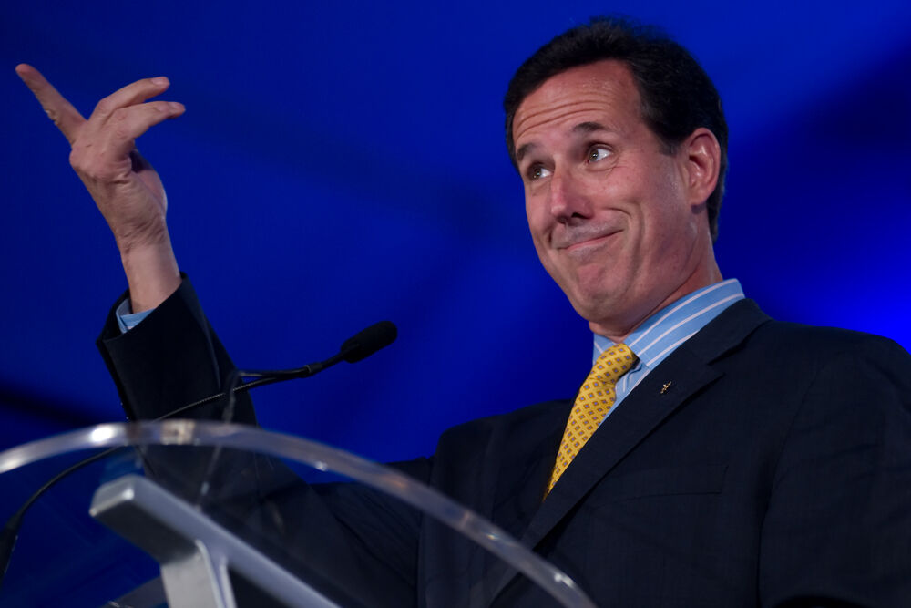 Presidential candidate Rick Santorum addresses the Republican Leadership Conference on June 17, 2011 at the Hilton Riverside New Orleans in New Orleans, LA.