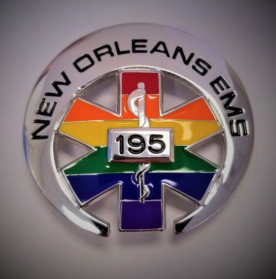 The City of New Orleans’ Emergency Medical Services workers will wear commemorative badges to recognize Pride month