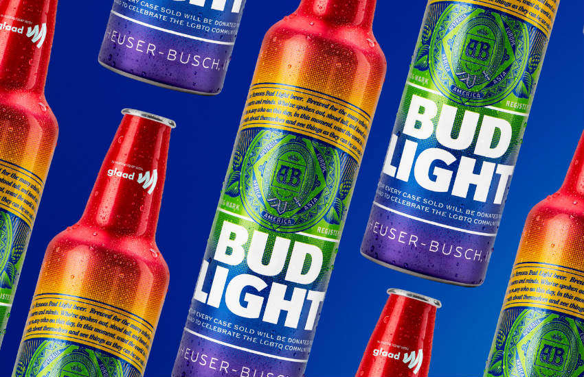 Bud Light's new rainbow colored aluminum bottles