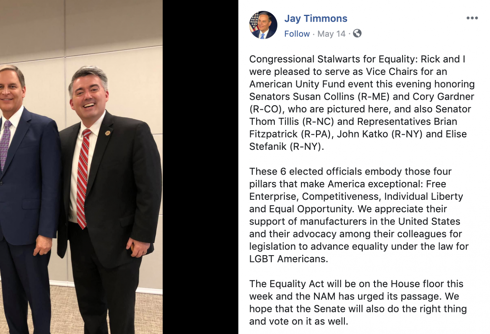 Two senators that oppose LGBTQ rights were ‘honored’ at a gay Republican fundraiser