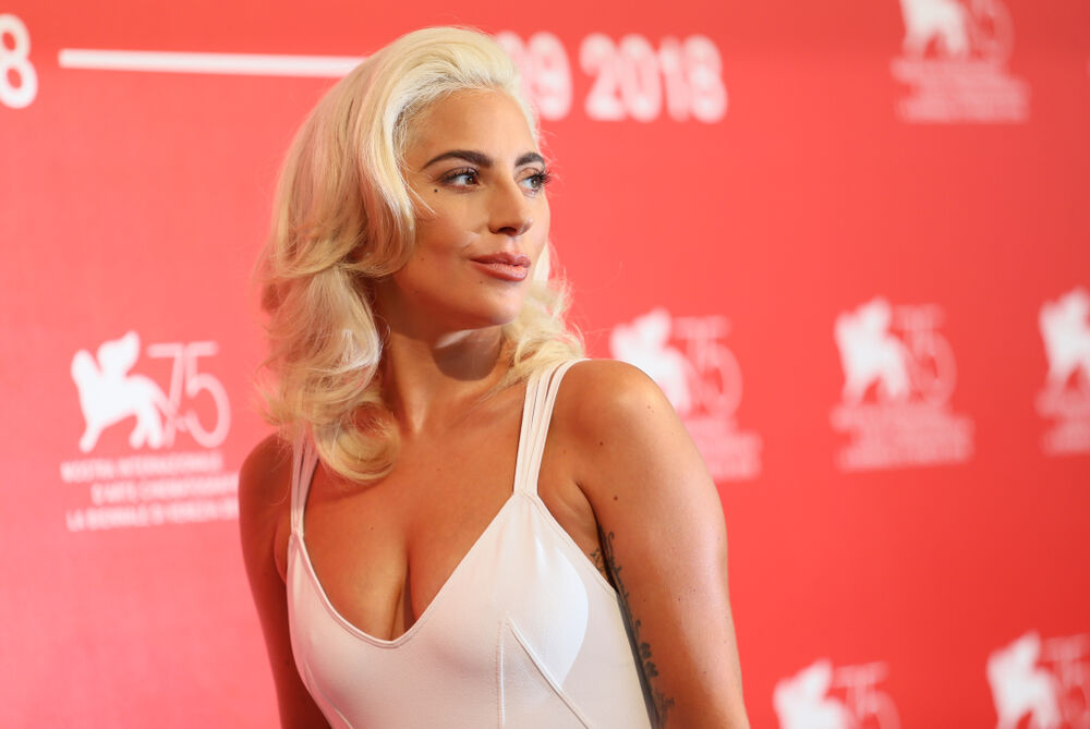 Lady Gaga attends 'A Star Is Born' photocall during the 75th Venice Film Festival at Sala Casino on August 31, 2018