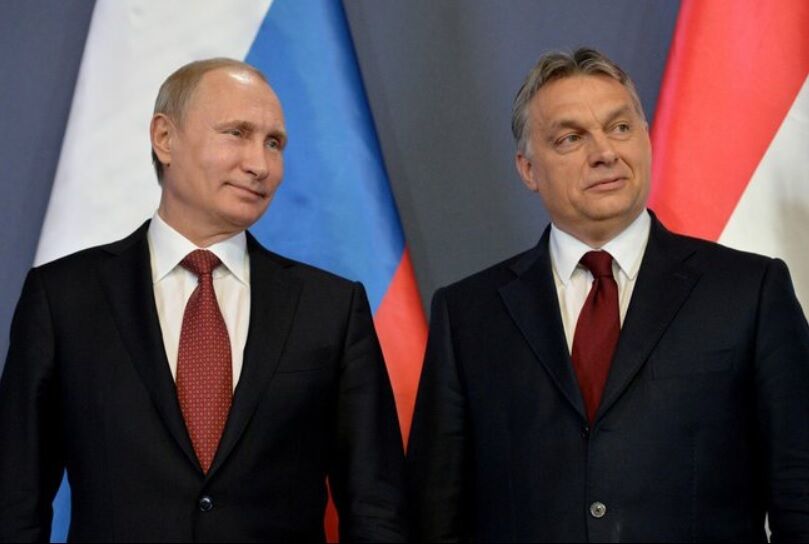 Russian leader Vladimir Putin and Hungarian prime minister Viktor Orban