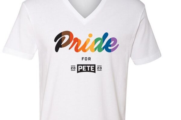 A Pride T-shirt in rainbow colors