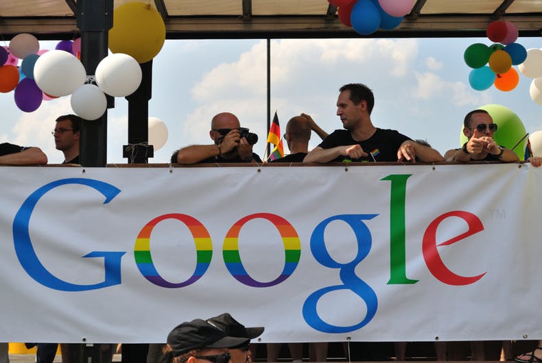 Google Pride float