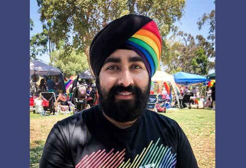 This bi man’s rainbow turban has gone viral for all the right reasons