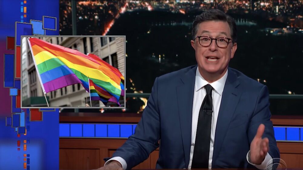 Stephen Colbert, Pride, LGBTQ, gay, parade, Jerry Lewis, Jenny Lewis