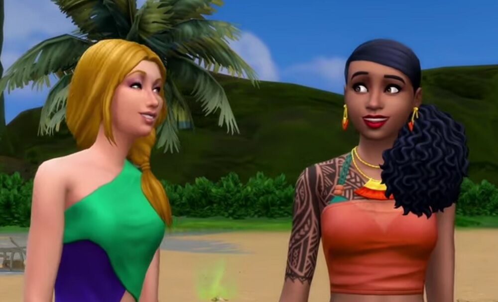 Two characters from The Sims