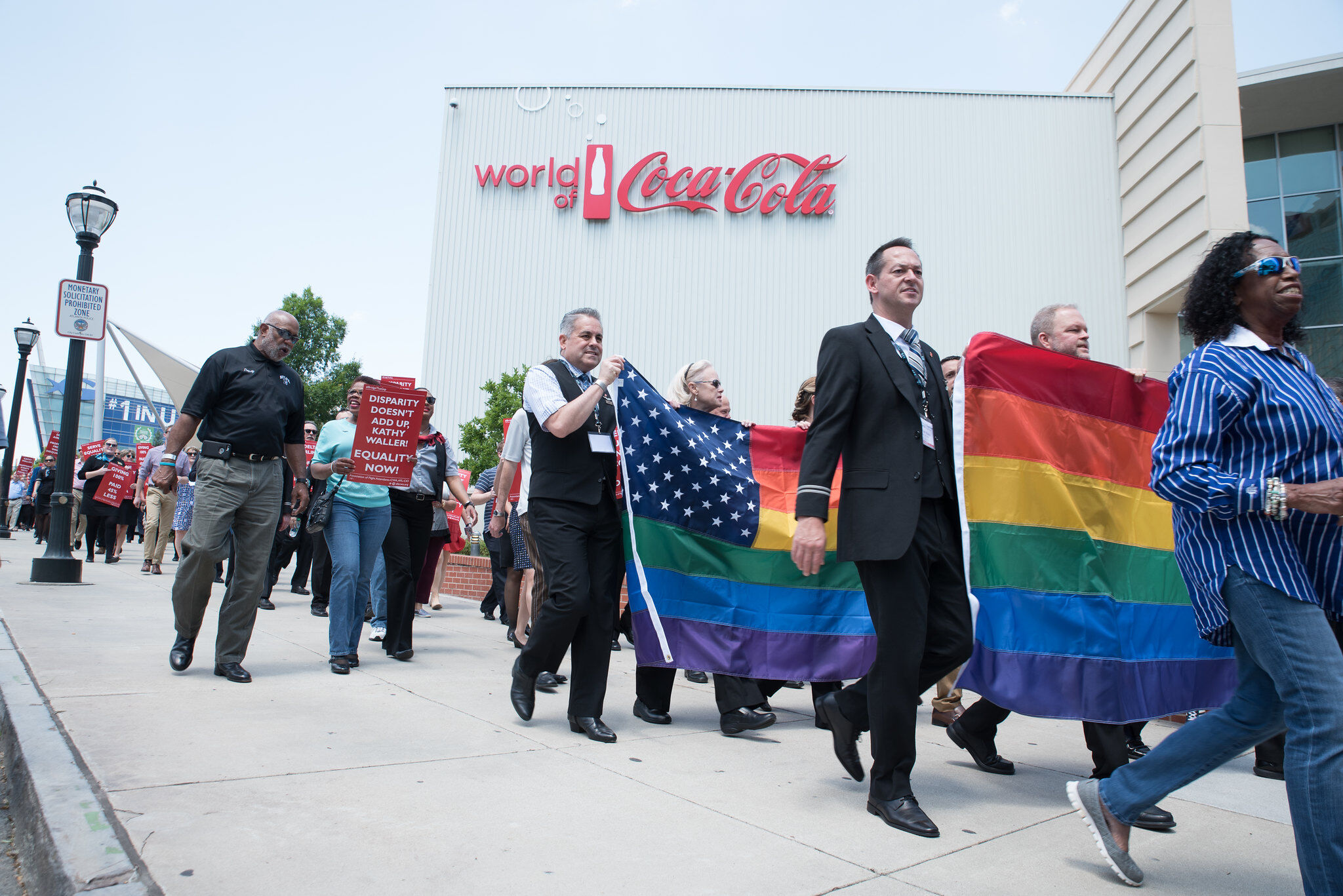 AFA members protested Delta on a number of issues in 2016 - including LGBTQ equality measures.