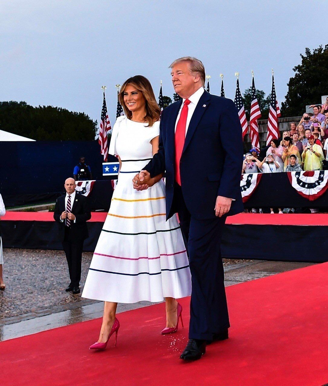 Was Melania Trump secretly celebrating Pride at the Fourth of July parade?