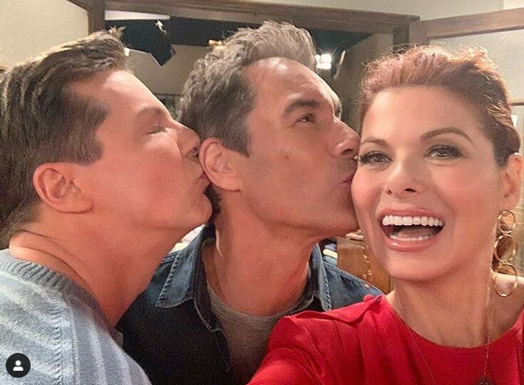 The Will & Grace co-stars, sans Mullally