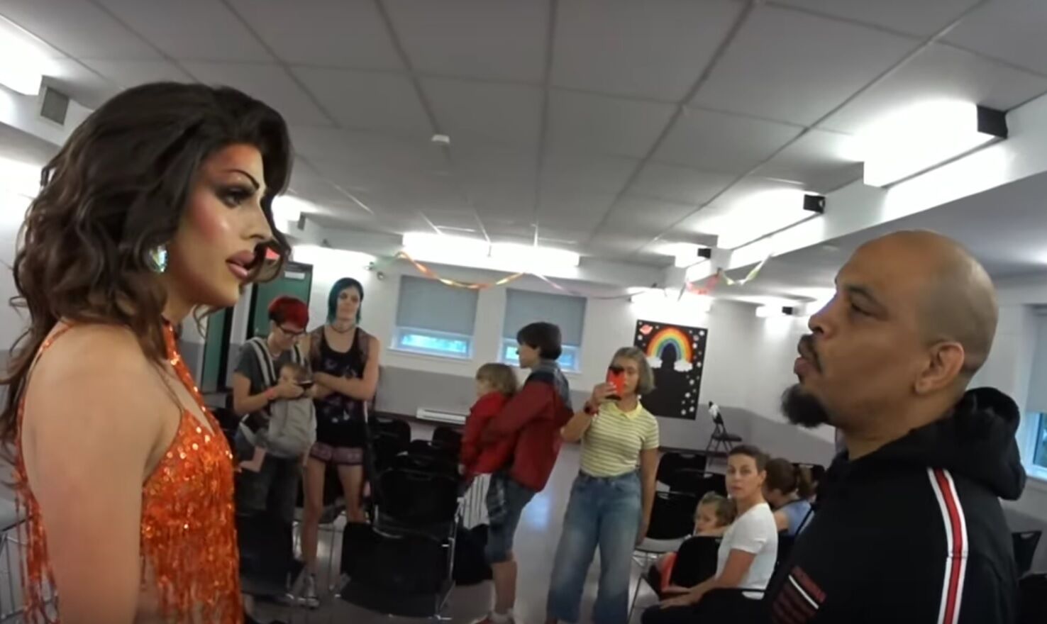 The Drag Queen and the hater face off at Drag Queen Story Hour