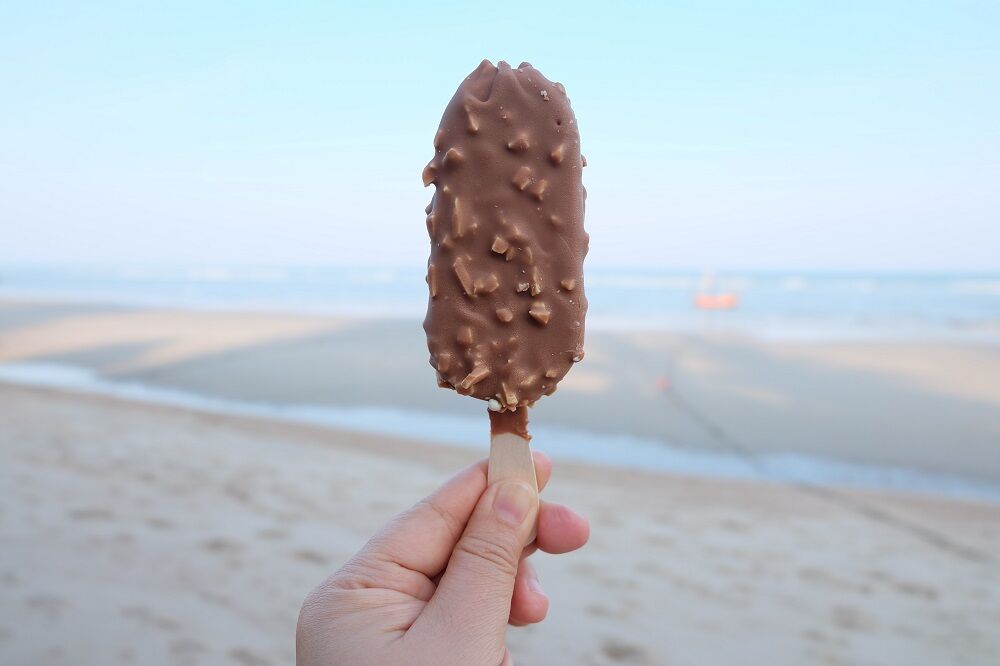 A Magnum ice cream pop