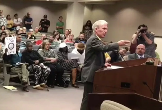 Don Grundmann addresses the Modesto, CA city council.