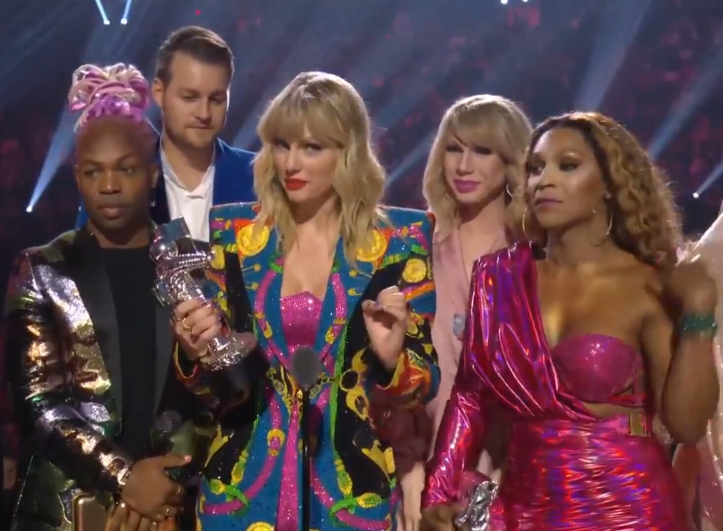Taylor Swift and company at the VMAs