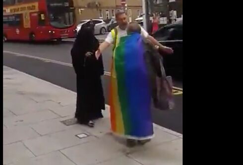 Muslim woman arrested for screaming abuse at elderly pride attendee