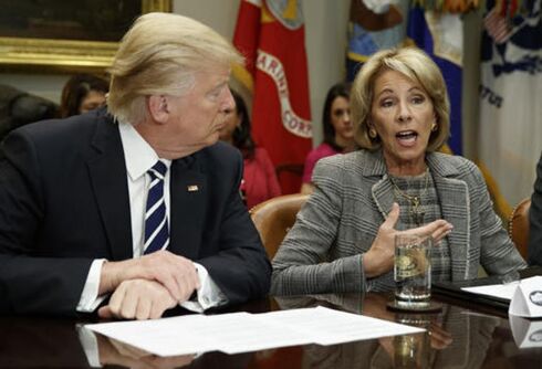 Betsy DeVos is promoting a school that bans transgender students & staff