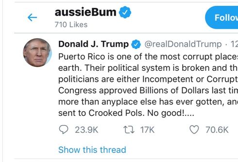 aussieBum underwear brand was liking Trump’s tweets. They claim they got hacked.