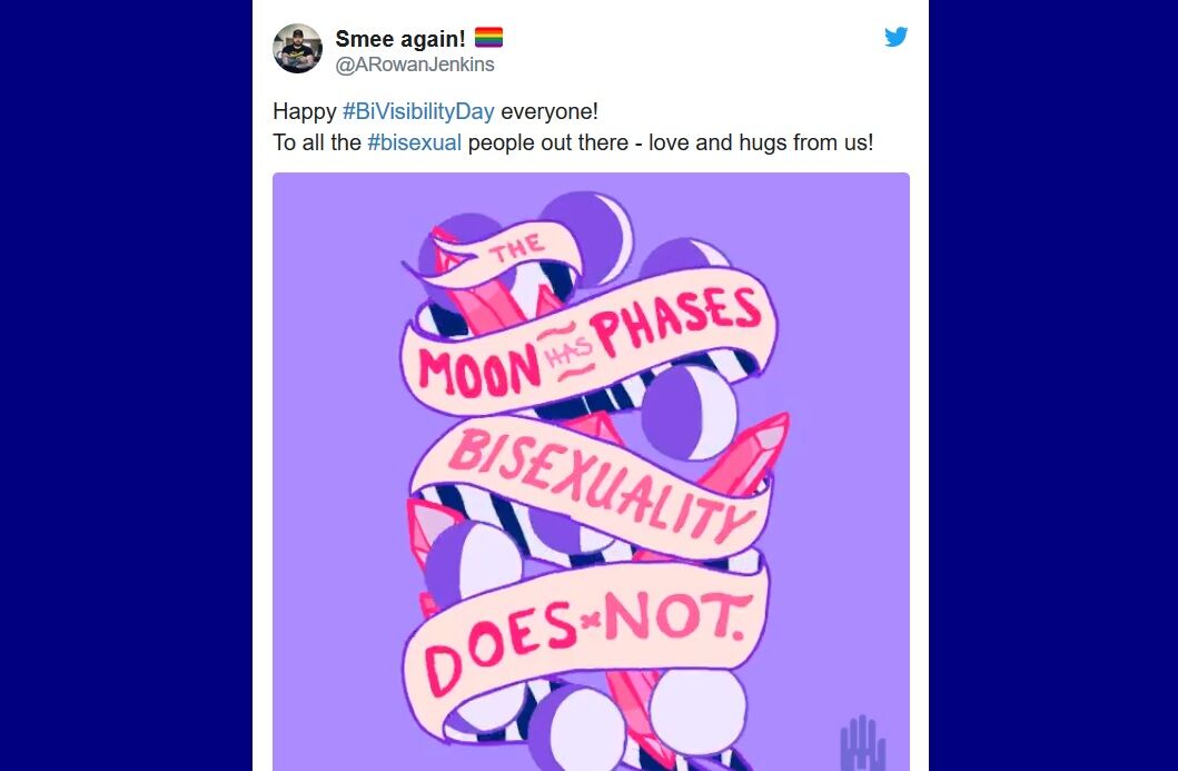 Bisexual people lit up Twitter for the 20th Bi Visibility Day LGBTQ