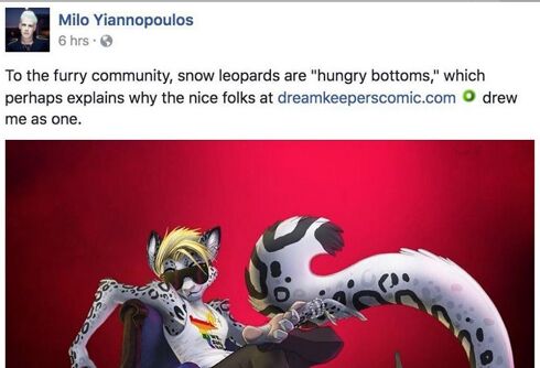 Milo signed up for a furry convention, but furries aren’t having it