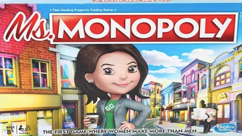 Ms. Monopoly, Hasbro, board game, gender wage gap, gender pay gap