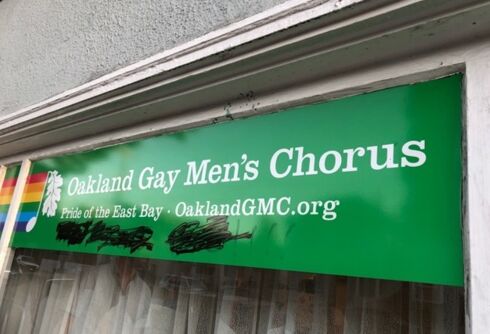 A gay chorus’s office was vandalized with a hateful message
