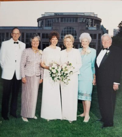 Lawrie Demorest and Lee Kyser are surrounded by family at their 