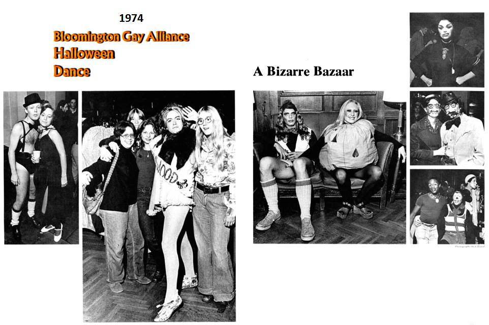 Page from a yearbook about the Halloween dance